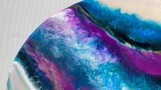 Bright Colors Dancing in Resin on Lazy Susan | 268
