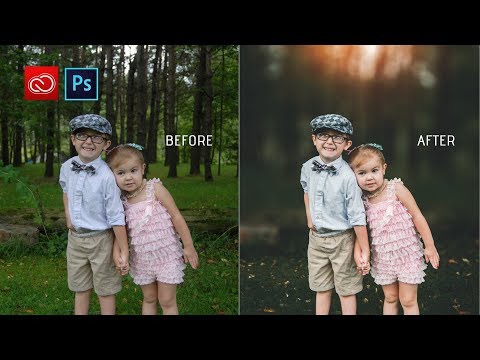 Photoshop cc Tutorial | How to Edit Outdoor Portrait | ( Blur & Color Background ) | Vintage Effect