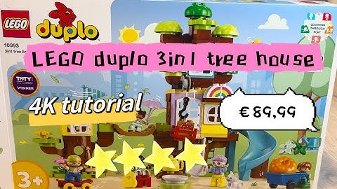 The most DETAILEST 4K tutorial of @LEGO duplo 10993 3in1 Tree House (No talking)