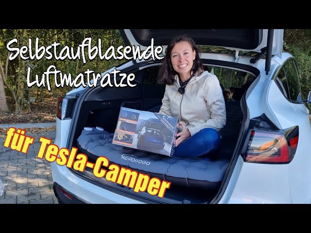 Tesla Model Y Zubehör: Die selbstaufblasende Luftmatratze im Check! Camping  im Tesla! 