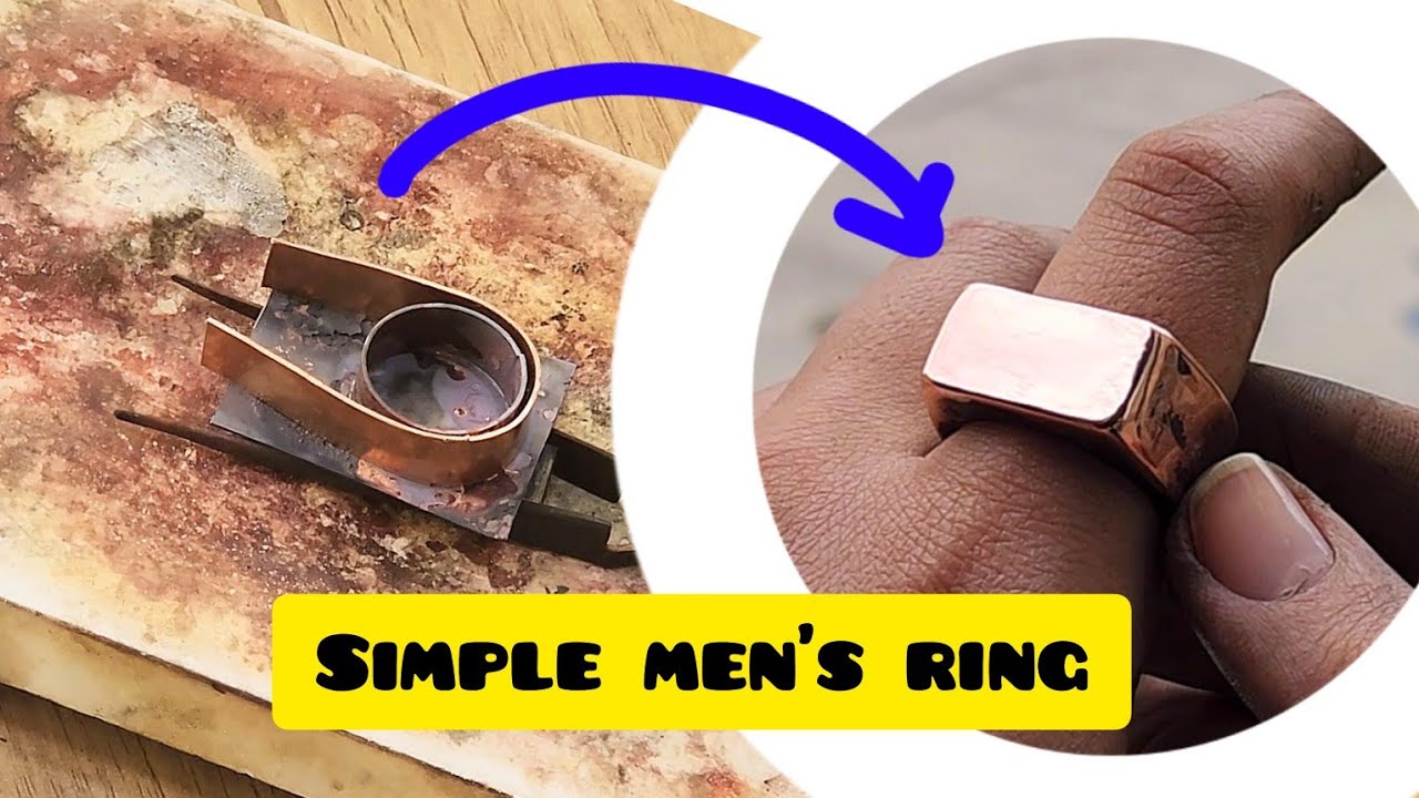 📢Making a simple men's ring🔴How to make a handmade men's ring with ...