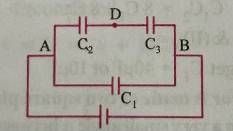 Three capacitors connected. Find the ratio of the charges on capacitors JEE-2021 Class 12