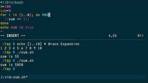 Bash: 1 + 2 + 3 + ... + N = ?