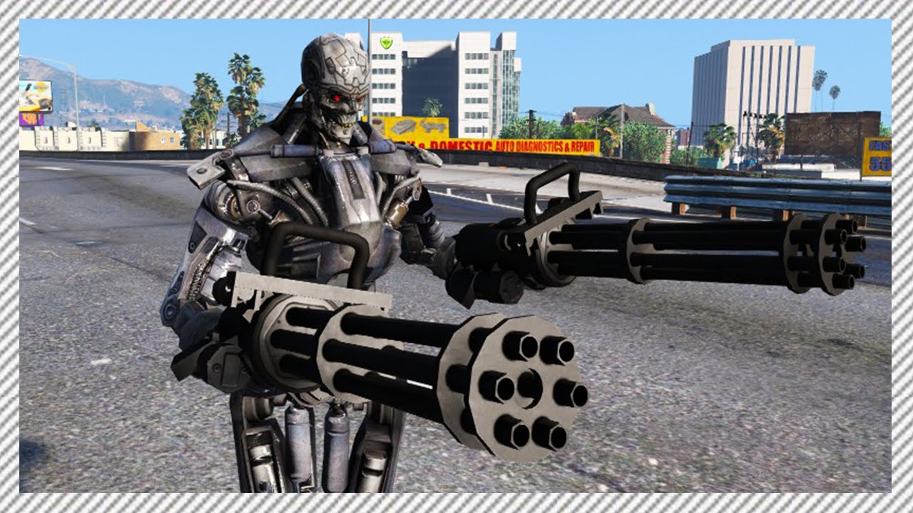 GTA 5 PC Mods - NEW Terminator Skin Mod Showcase! GTA 5 Model Mods! (GTA V  PC) 