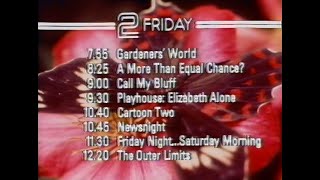 Thursday 2nd April 1981 - BBC2 - Newsnight - Closedown - Music - Bruton Music - Rare Recording