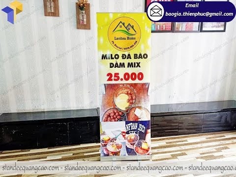 Cách lắp ráp standee cuốn nhôm quảng cáo sản phẩm dễ dàng