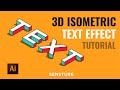 How to create 3d isometric text effect in adobe illustrator  tutorial  simple