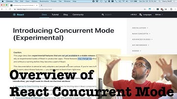 Overview of React Concurrent Mode