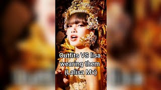 Outfits Vs lisa wearing them (Lalisa Mv) 💖💖💖 #lisa #lalisa #edits Resimi