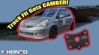 Adding Camber to my Honda Fit Track Car with Honed Developments Camber Shims!