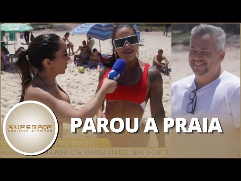 Veja reação do público na praia ao conhecer o “maior bumbum do Brasil”