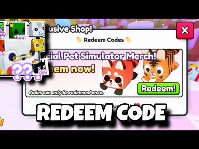 Redeeming merch code in Pet Simulator 99 #roblox #shorts 