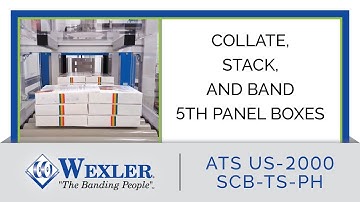 5th Panel Carton Bundling: Collate, Stack and Band Pharmaceuticals - US-2000 SCB-TS-PH