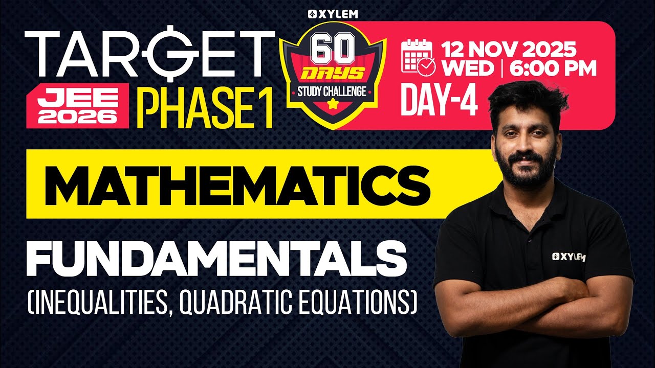 TARGET JEE 2026 PHASE 1 - MATHEMATICS | FUNDAMENTALS | 60 DAYS ...