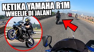 MOGE R1M LUCKY PUTRA WHEELIE DI JALAN‼️ SEMUA ORANG AUTO MELIRIK || MOTOVLOG