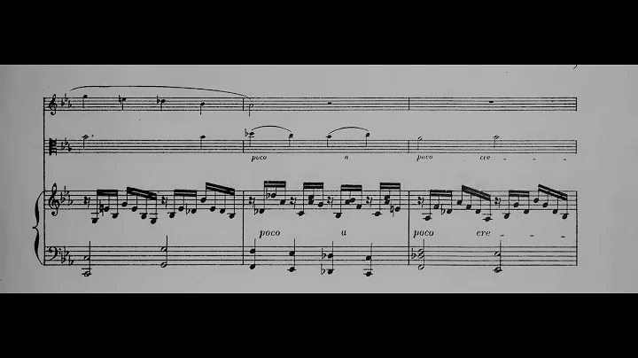 Thodore Dubois - Terzettino for Flute, Viola and Harp (1905) [Score-Video]
