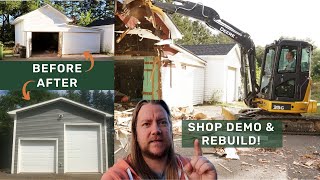 Garage DEMO & REBUILD Timelapse | Urban Homesteading | Canadian Van Builder