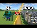IRON GOLEM VS MUTANT ZOMBIES | Minecraft Mobs Battle