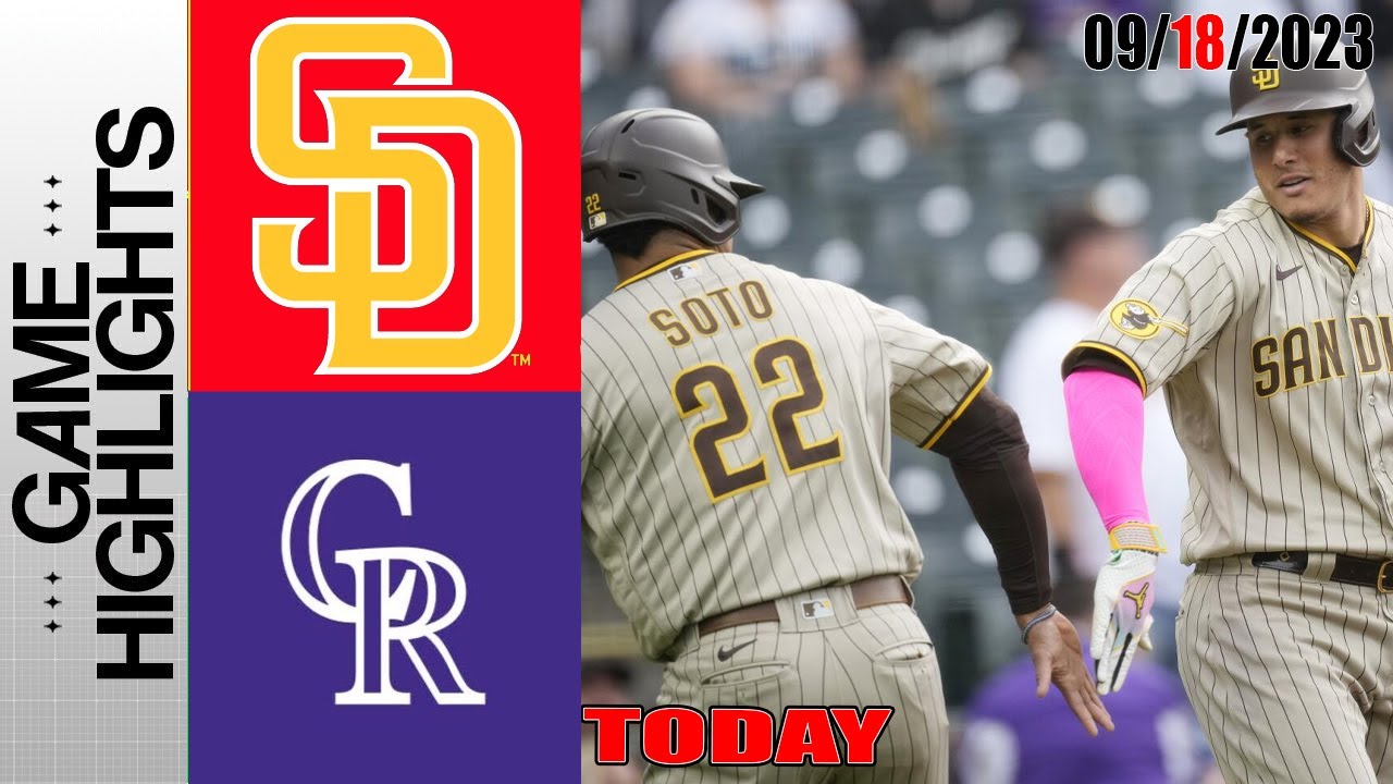 Colorado Rockies vs San Diego Padres FULL GAME HIGHLIGHTS TODAY September 18, 2023