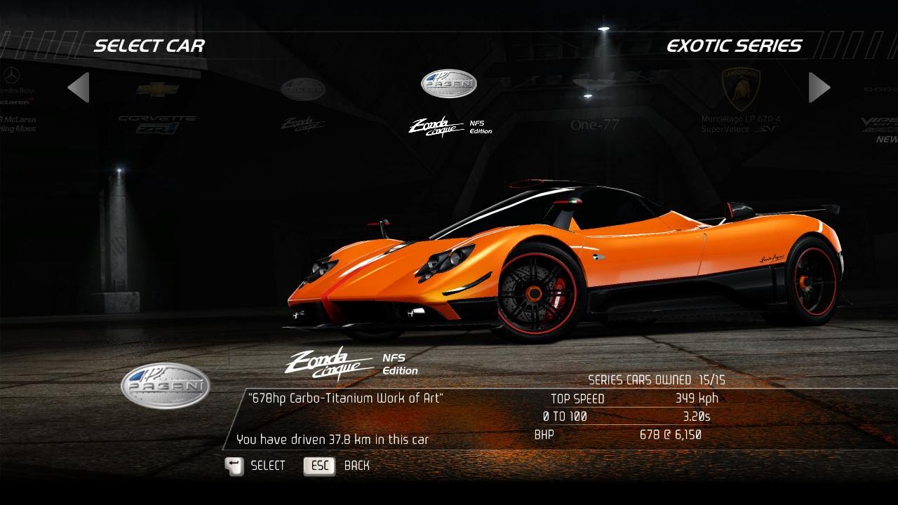 0409-EXOTICSERIES (PAGANI ZONDACINQUE NFSEDITION)