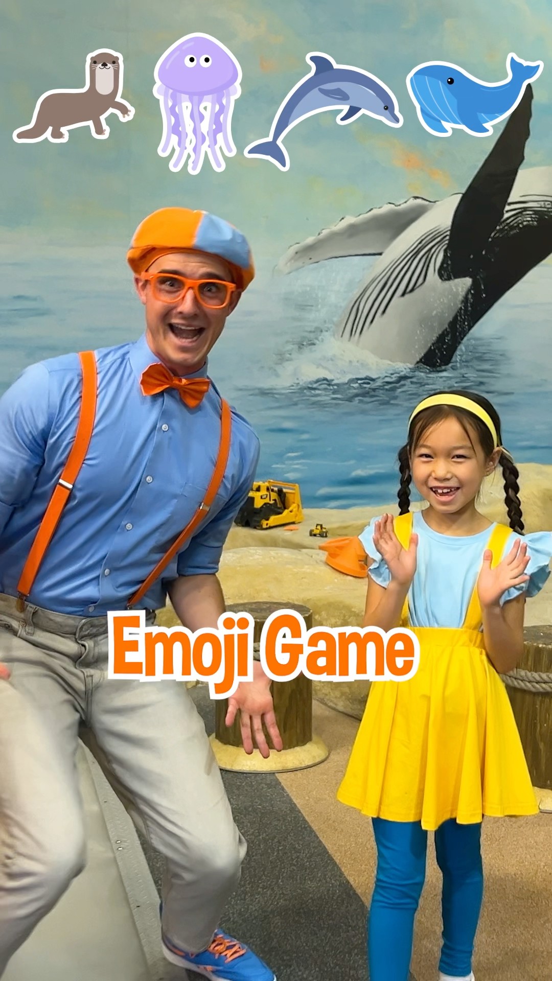 Do the Emoji Challenge and Learn ? ANIMAL FACTS! Museum Adventure! #blippi #shorts