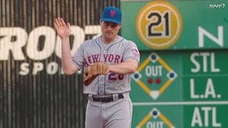 NYM@PIT: Murphy makes quick toss, starts double play