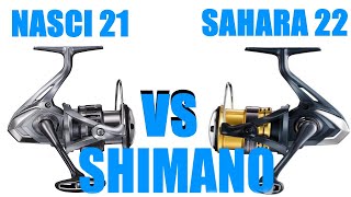 Shimano Sahara 22 против Nasci 21