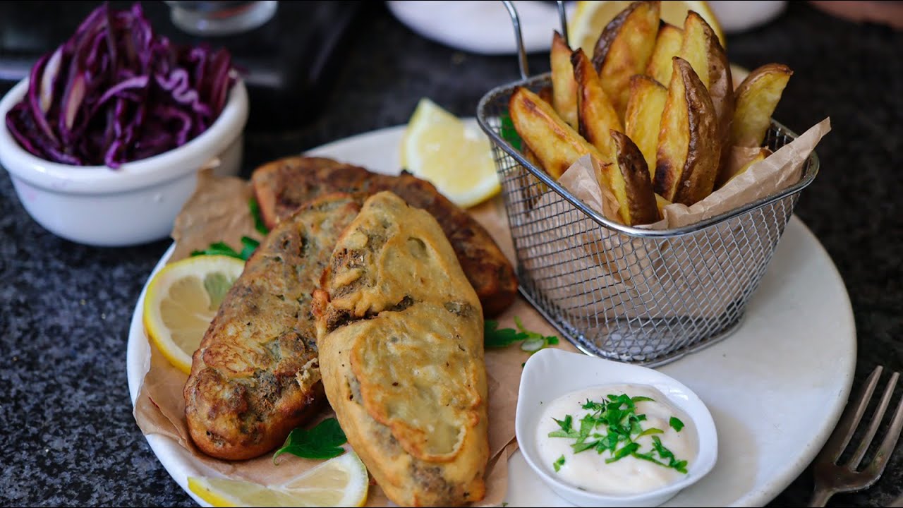 Pesce vegano | Fish and Chips FACILE | Salsa yogurt