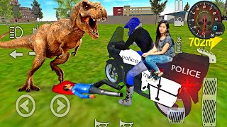 Police bike Offroad Dino Escape Heavy Bike Racing- Best Android IOS Gameplay screenshot 2