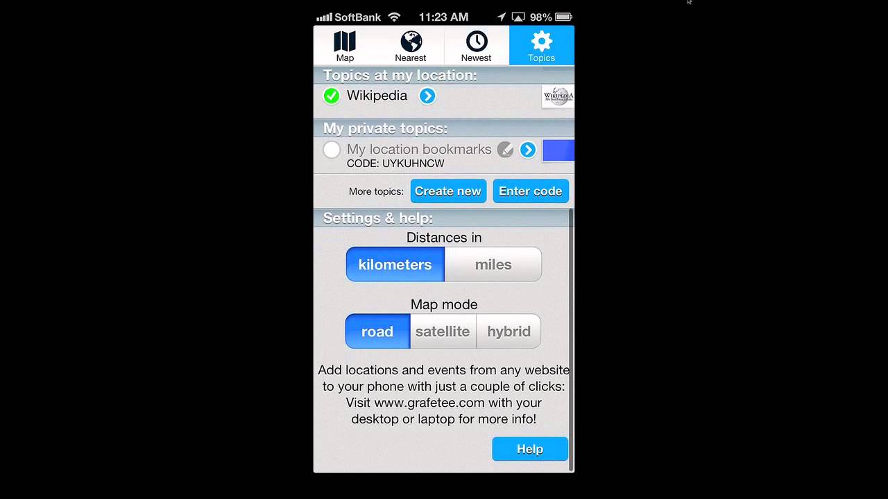 Grafetee iPhone App Review (Location Bookmarking)