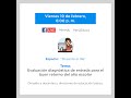 Tema: WEBINAR: EVALUACIÓN DIAGNÓSTICA