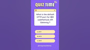 Quiz 4 - IBM webMethods API Gateway #webmethods #quiz #middleware #quiztime