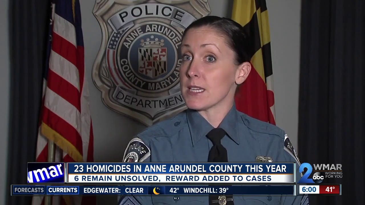 Anne Arundel County Police offer 10,000 reward for each unsolved