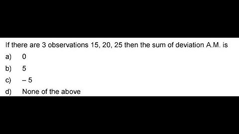 Arithmetic Mean - Statistics - #cafoundation - Quantitative Aptitude - MCQ 10