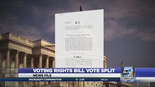 Voting rights bill vote split