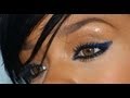 リアーナの簡単ネイビーブルーアイ/ Rihanna Inspired Makeup -Navy Blue Eyeliner