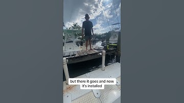 Installing a new jetski float in Stuart, FL #shorts #jetski #dock #newwavekiteboarding
