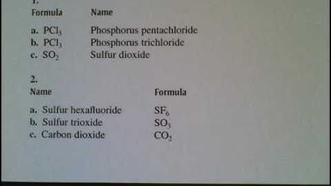 Sample Exercise 02.85 Naming Type III Binary Compounds