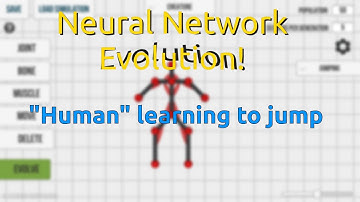 A LIVE NEURAL-EVOLUTION! "HUMAN" learning to JUMP!