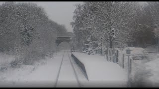 CAB RIDE  Cotswold Line from Oxford (Wolvercote Junction) to Kingham, after heavy snow in Jan 2010