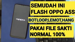 cara flash ulang hp Oppo a5s botloop via flash tool done 100%
