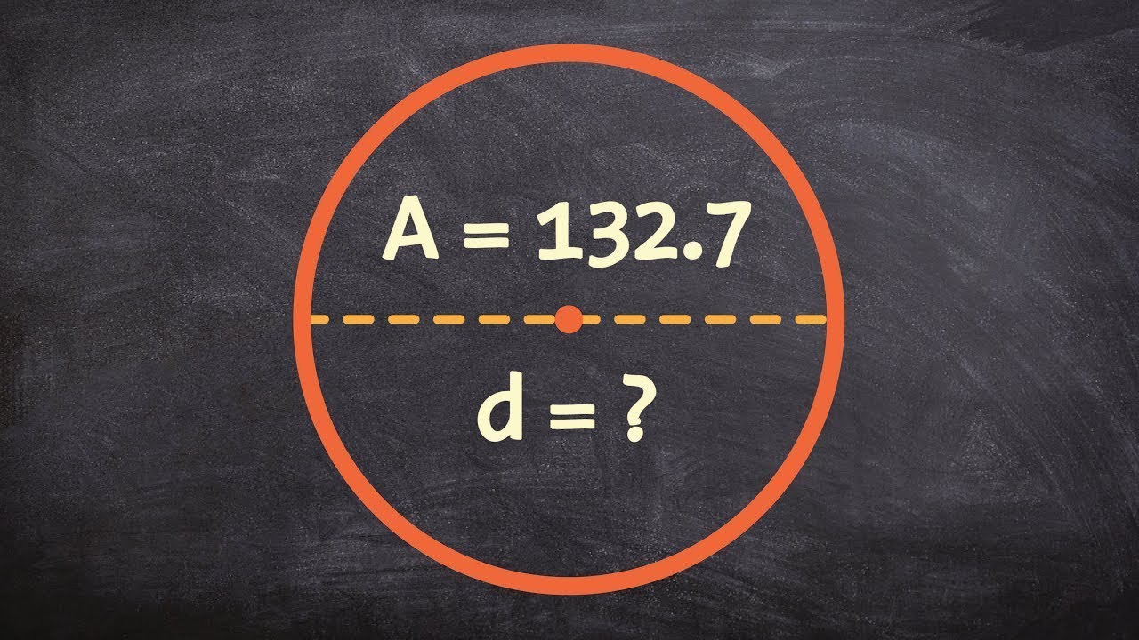 learn how to find the diameter of a circle given the area