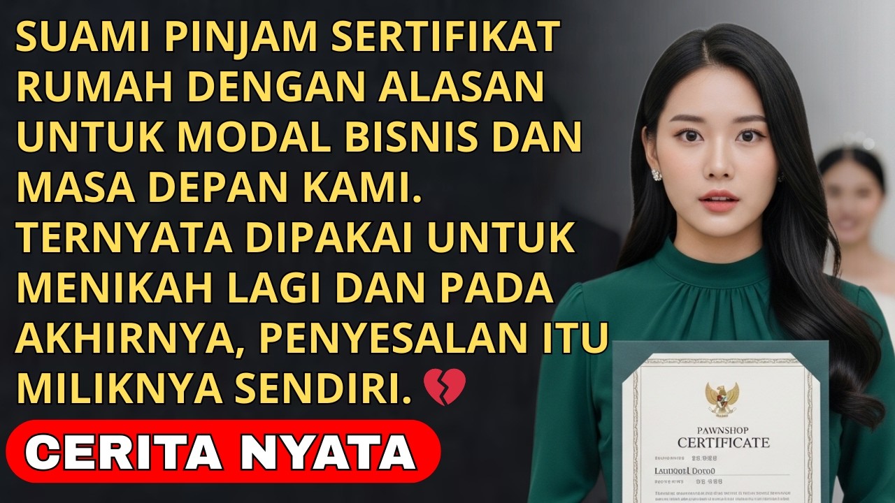 SUAMI PINJAM SERTIFIKAT RUMAH UNTUK BISNIS, TERNYATA BUAT MODAL NIKAH LAGI! ENDINGNYA BIKIN NANGIS