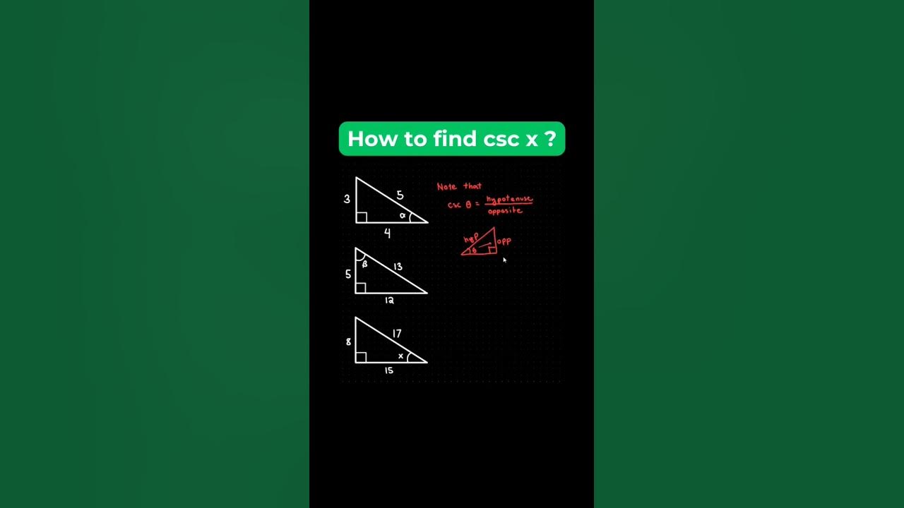 How to find csc x math maths mathematics shorts youtube