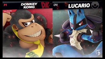 Black Koffee(Donkey Kong) vs Level 9 CPU(Lucario) - Super Smash Bros Ultimate
