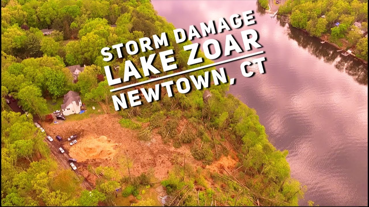 Dramatic Drone Footage of Storm Damage Along Lake Zoar in Newtown YouTube