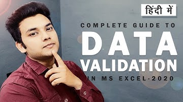 Data Validation in Excel in Hindi: Best Complete Guide 2020 - Create Drop Down List in Excel #Excel
