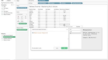Replacing NULL Values