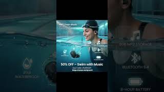 Top IPX8 Waterproof Swimming Earbuds with 8GB MP3 | Bone Conduction In-Ear Headphones for Swimmers!