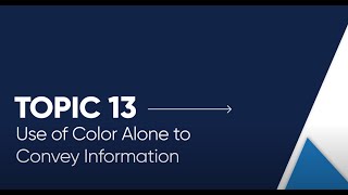 Celebrity Topic 13 / Use of Color Alone to Convey Information [Open Captioned Video] [5:14 min] Wealth